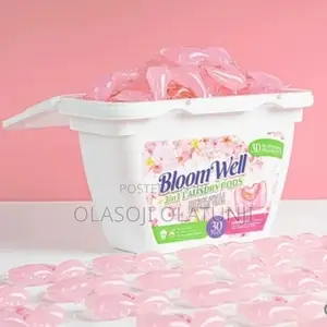 Zubapod 3 in 1 Laundry Pods Pink Peach Fragrance ( 30pieces)