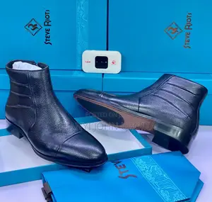 Italian Classic Leather Ankle Black Shoe