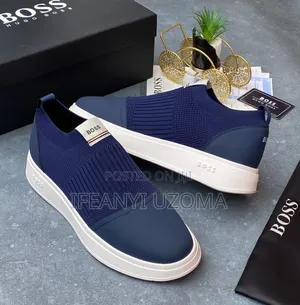 Photo - Hugo Boss Blue Color Luxury Sneakers Shoe