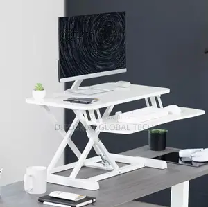 Photo - 32 Inch Standing Desk Monitor Riser Tabletop Sit to Stand