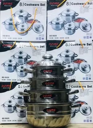 8 Pieces of Stainless Cookware Set
