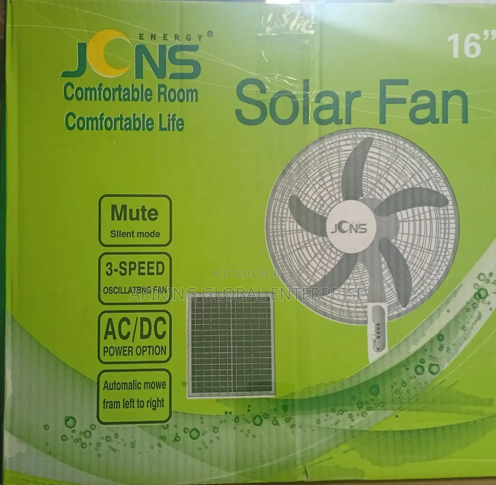 Energy JCNS Solar Rechargeable Fan.