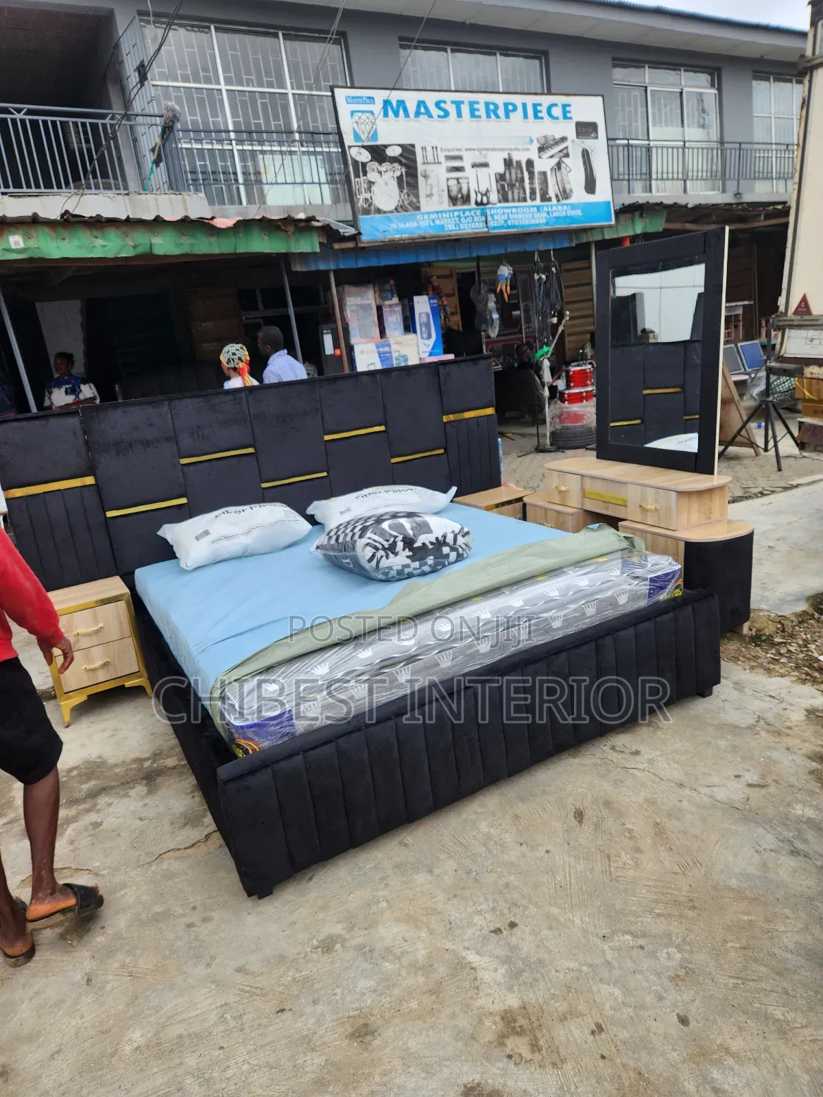Brand New Six by Six Bed With Modernized Accessories