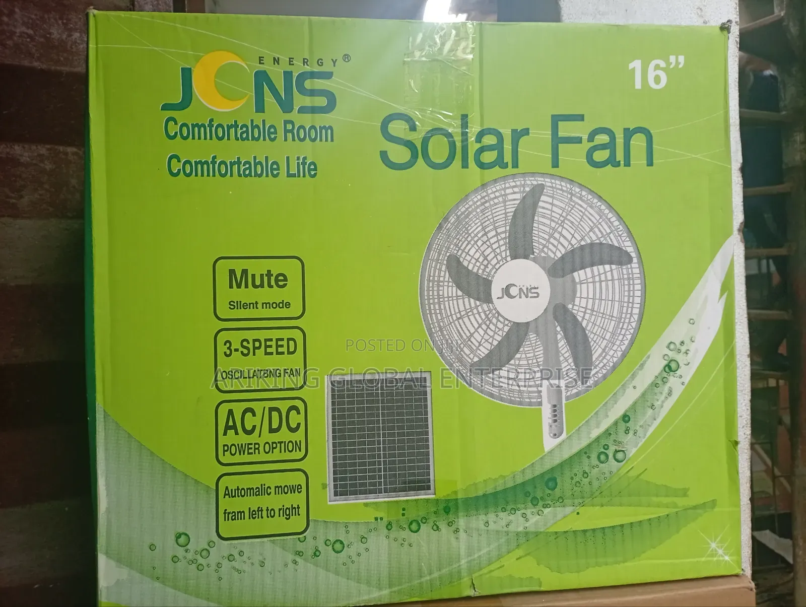 Durability Portable Energy Solar Fan