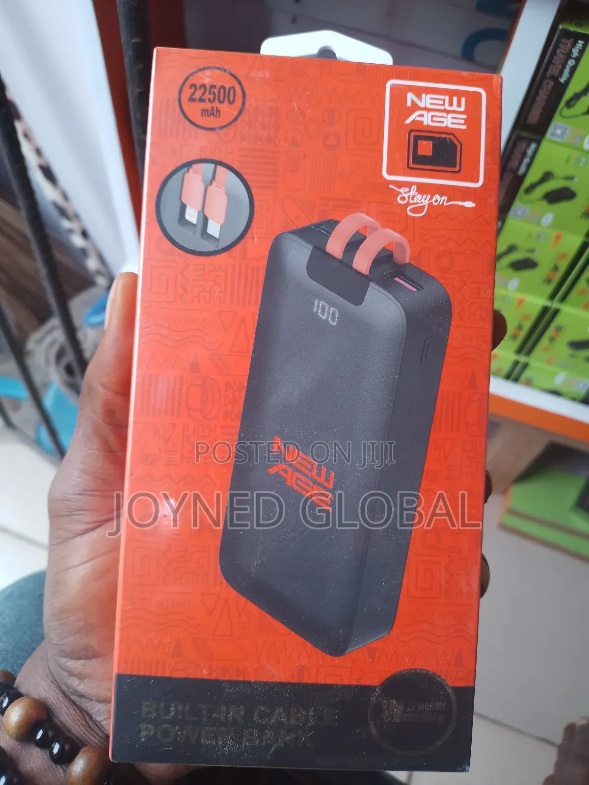 Newage 22500mah Powerbank With Fast Inbuilt Cable