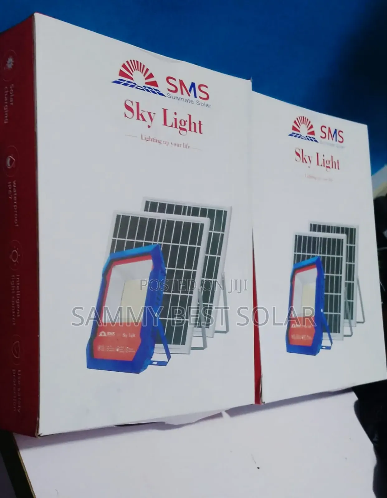 200watts< SMS Light Blue Face Solar Light"Available in Stock