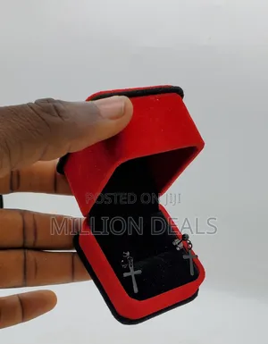 Punk Black Cross Men’S Earrings
