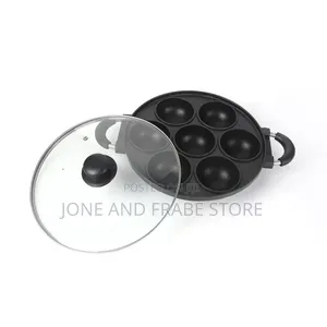 7 Hole Non-Stick Masa Cake Pan With Cover