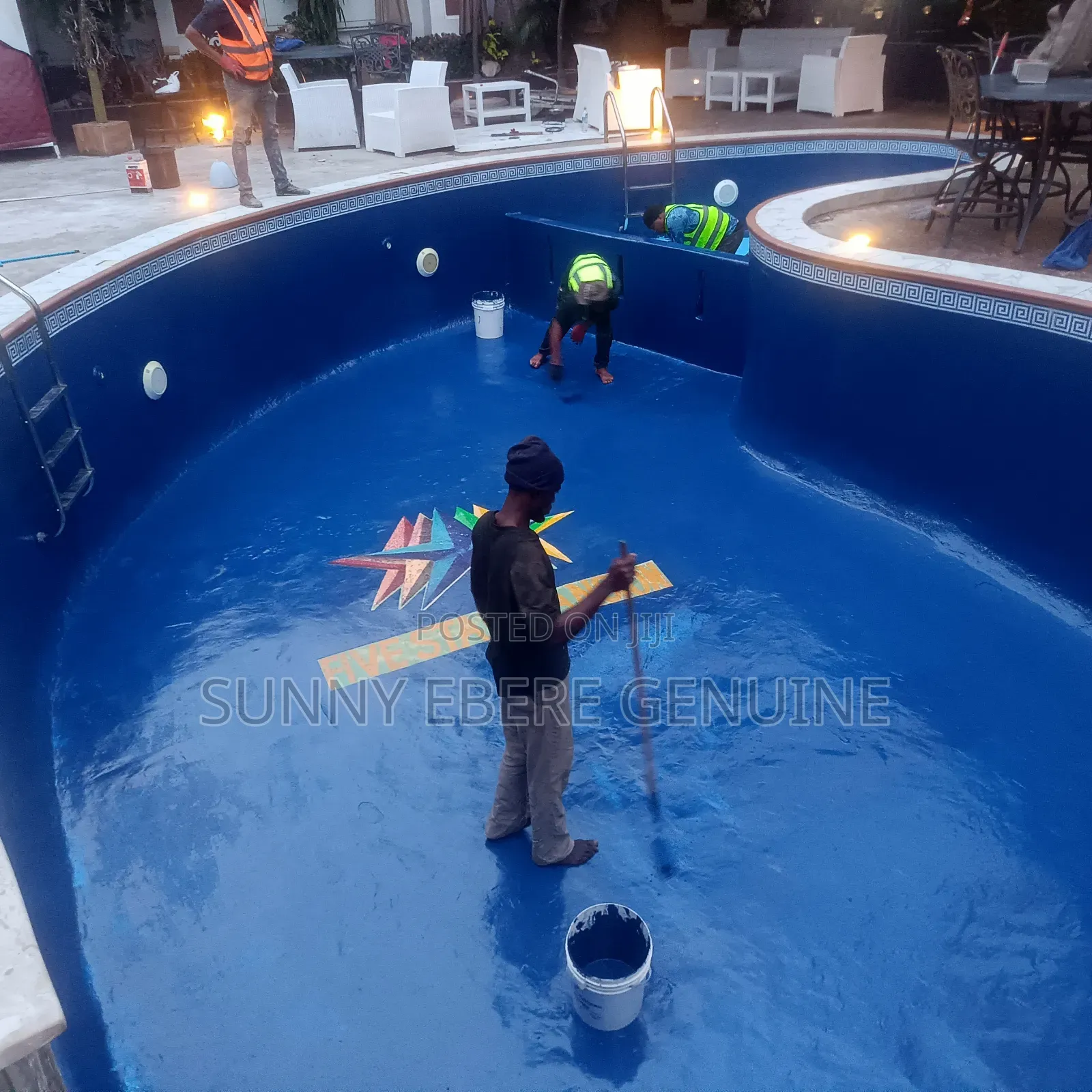 Swimming Pool Paint Coating Deep Blue