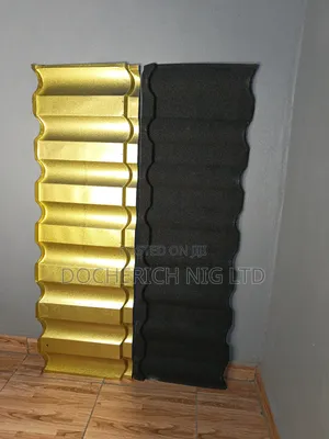Photo - Black Milano Quality Stone Coated Roofing Sheet Golden Back