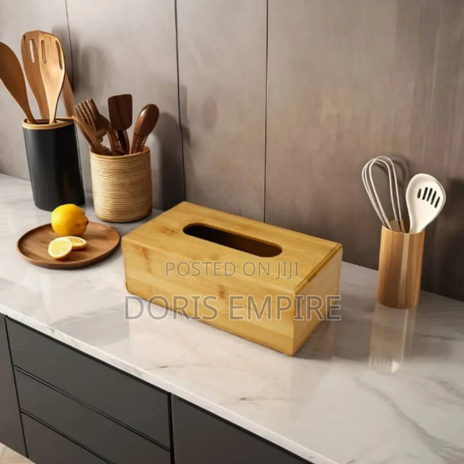 Qaulity Bamboo Tissue Box Holder .