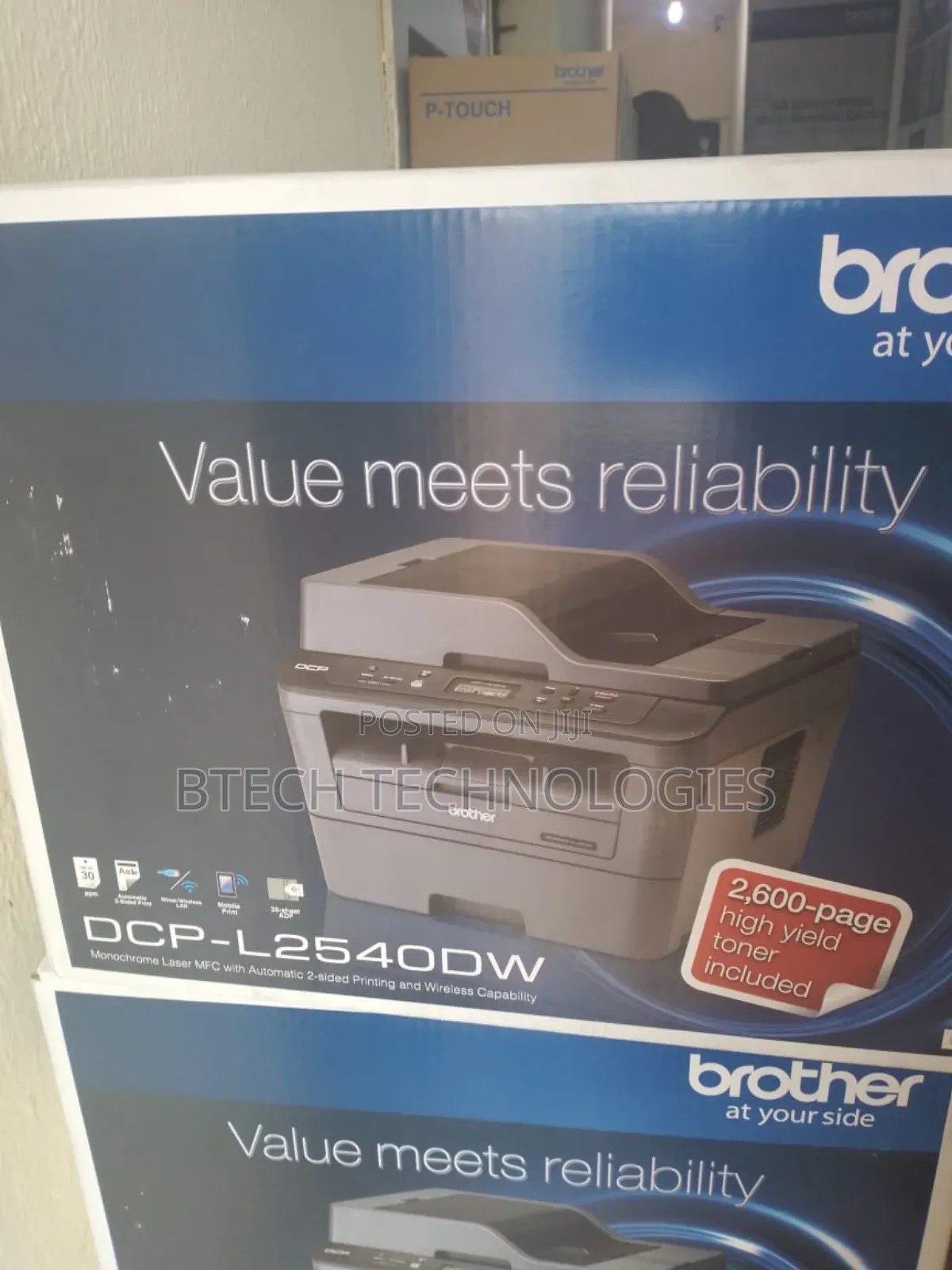 Brother Dcpl2540dw Wireless Compact Monochrome Laser Printer