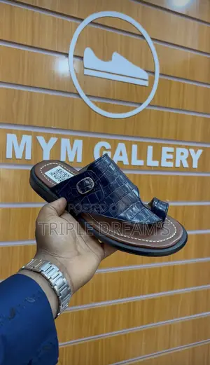 Photo - Luxury White Handmade Leather Sandals for Men