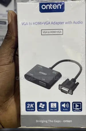 Photo - Onten Otn-5138hv Vga to Hdmi + Vga Adapter With Audio