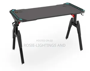 V Leg Shaped Design Gaming Table With RGB Light Effect