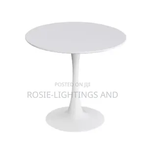 Nordic Wooden Top Dinning Table With Pedestal Base