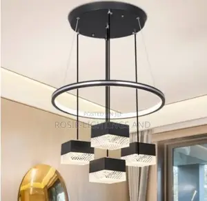 4 Dropping Led Chandelier (Black)