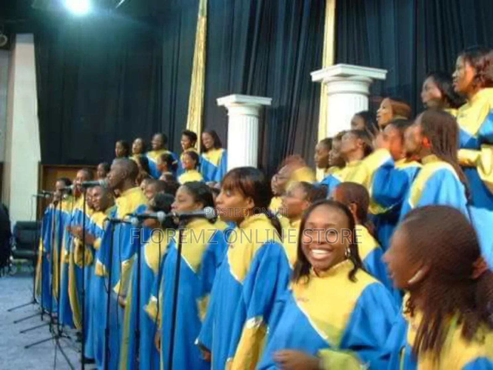 Blue / Yellow Choir Robes Bulk Rental