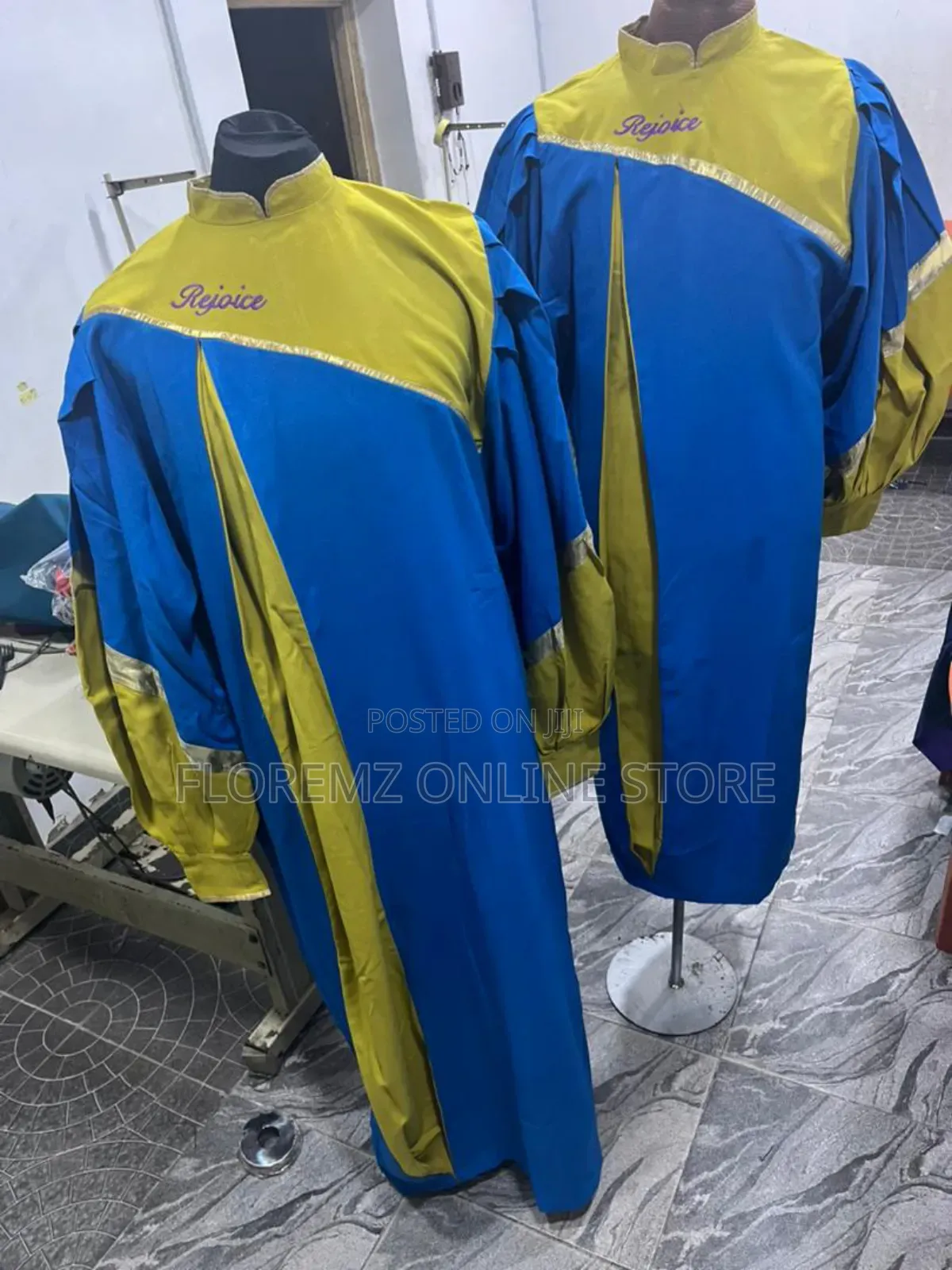 Blue / Yellow Choir Robes Bulk Rental