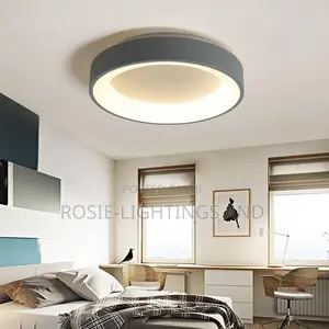 Modern Minimalist Wood Ceiling Light 500mm (Grey)