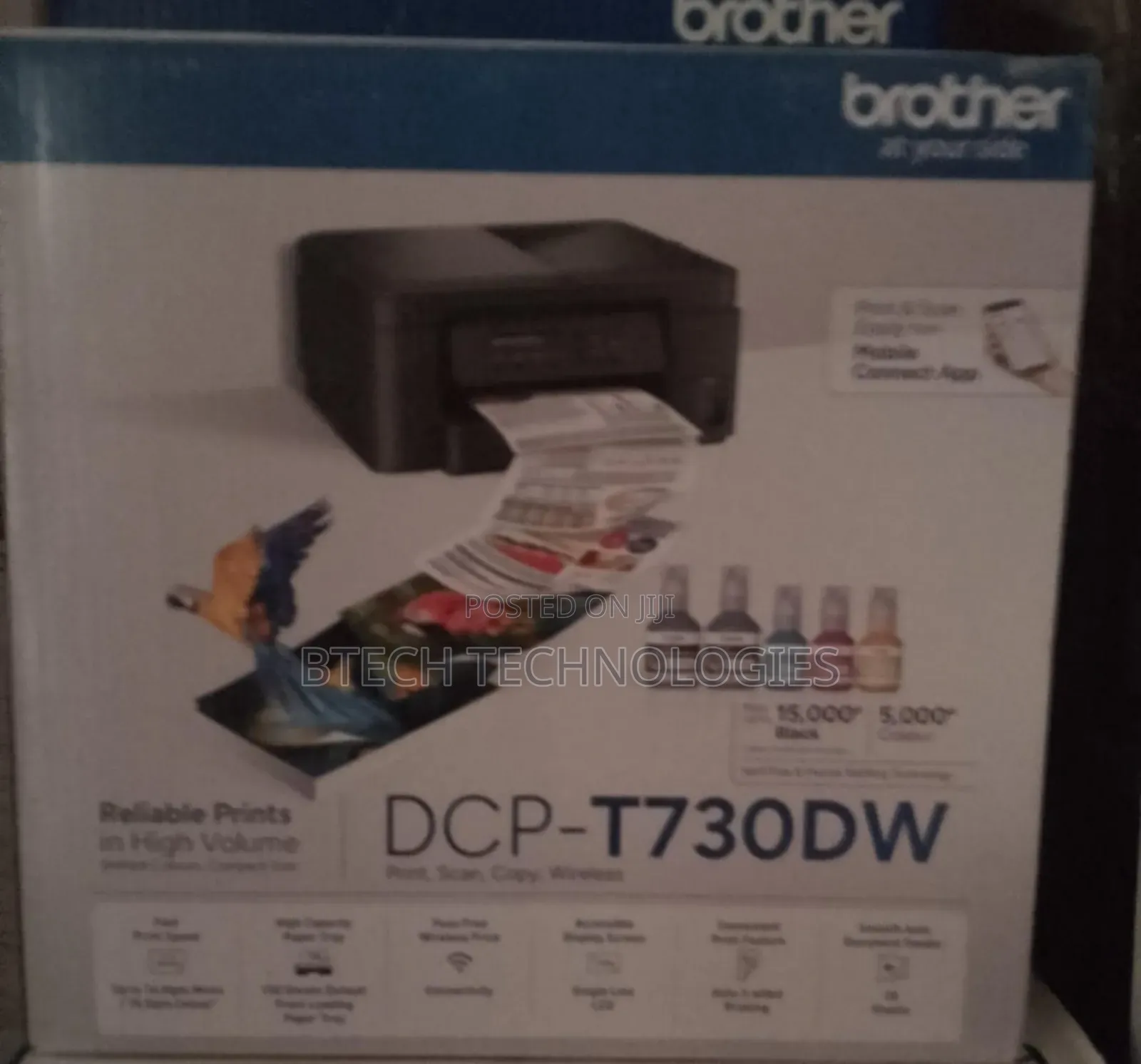 Brother Wireless All in One Ink Tank Printer DCP-T730dw