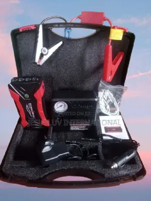 Emergency Car Battery Jump Starter With Air Tyre Pump 12v