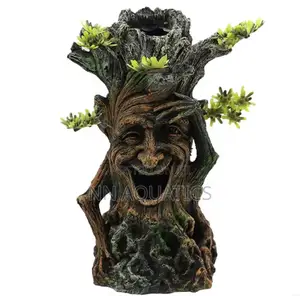 Laughing Tree Stump Aquarium Decoration