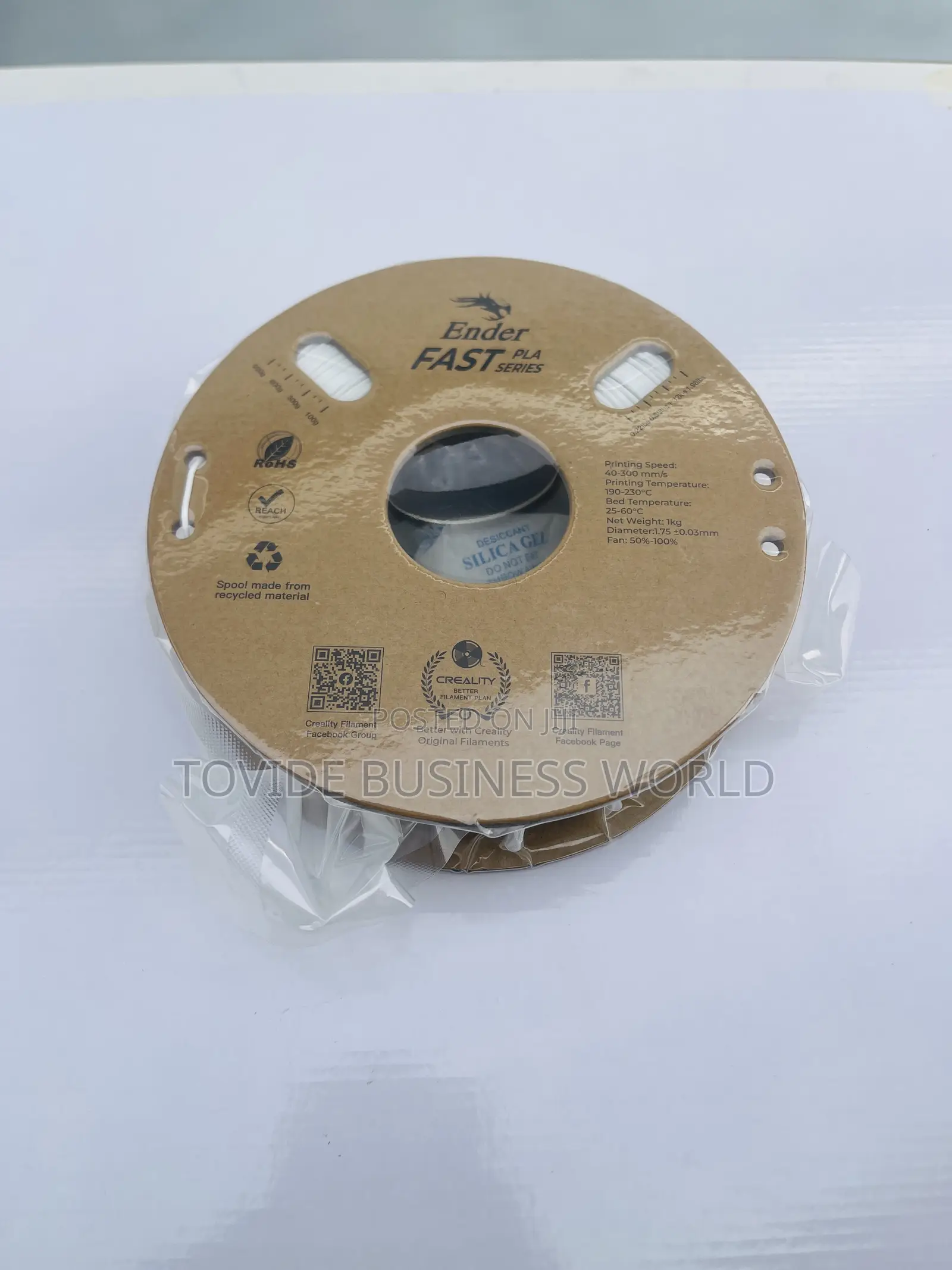 Ender Fast Pla White 3d Filament – 1.75mm – 1kg