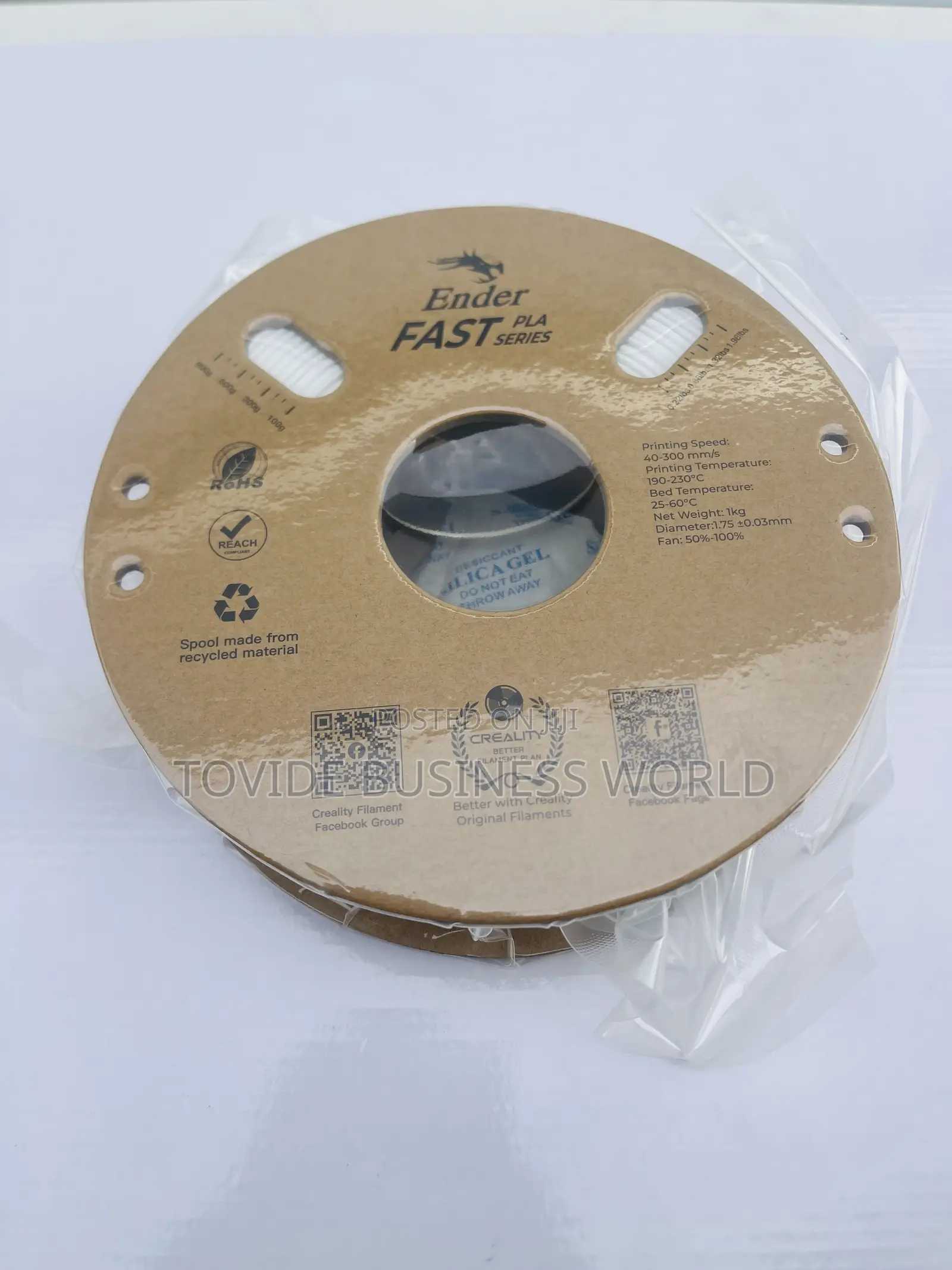 Ender Fast Pla White 3d Filament – 1.75mm – 1kg