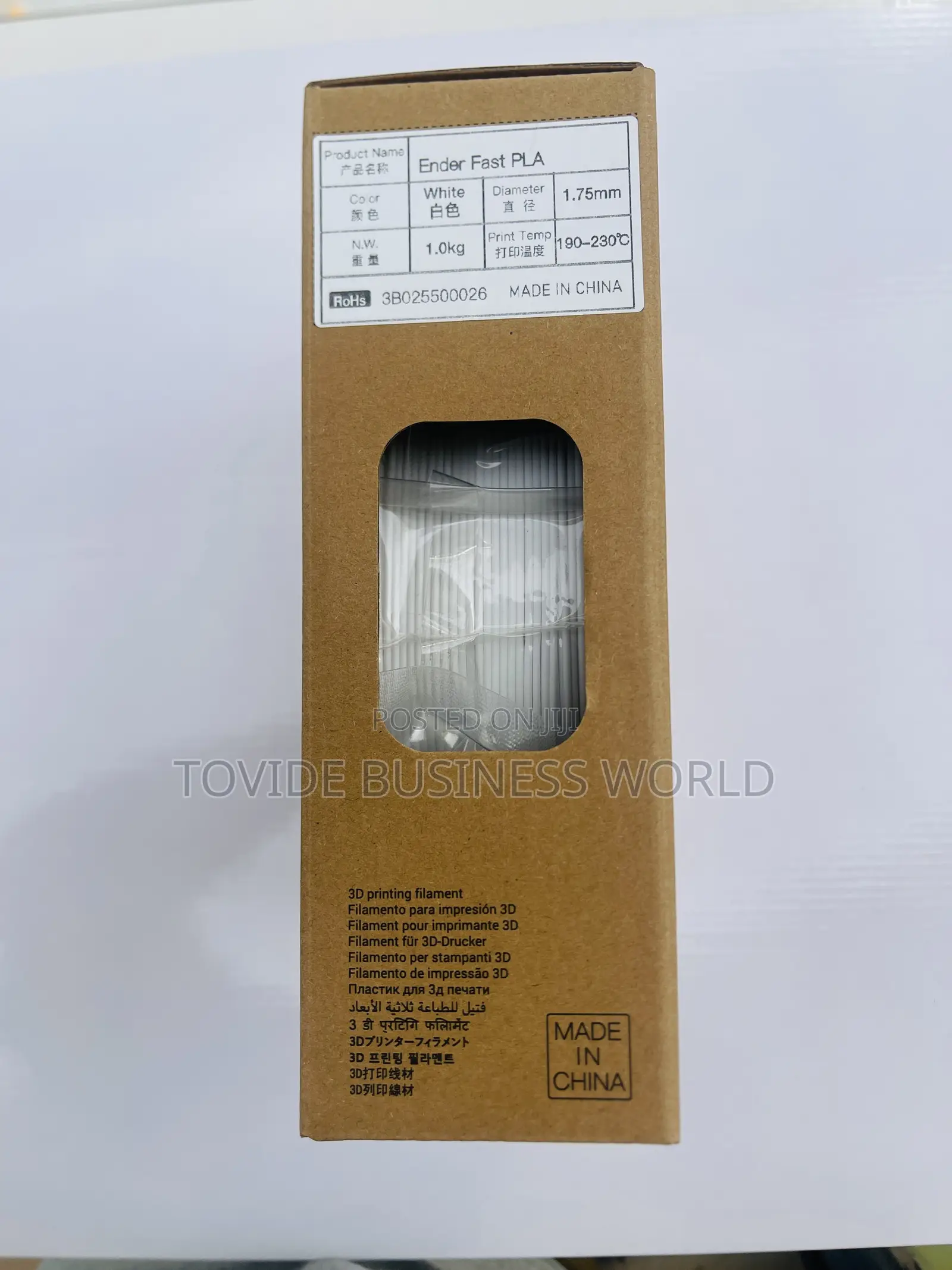 Ender Fast Pla White 3d Filament – 1.75mm – 1kg