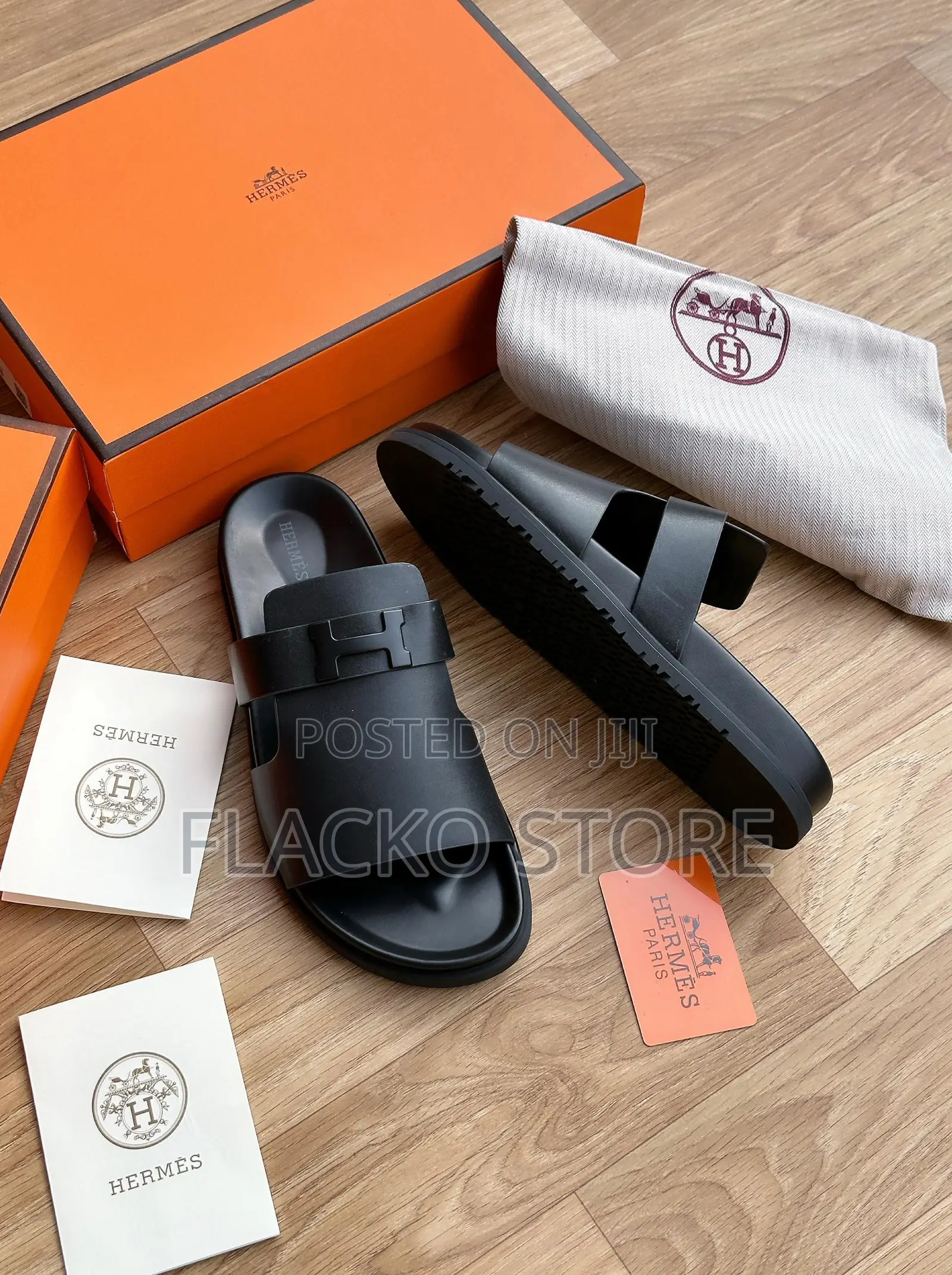 Original Hermes Leather Slip Ons