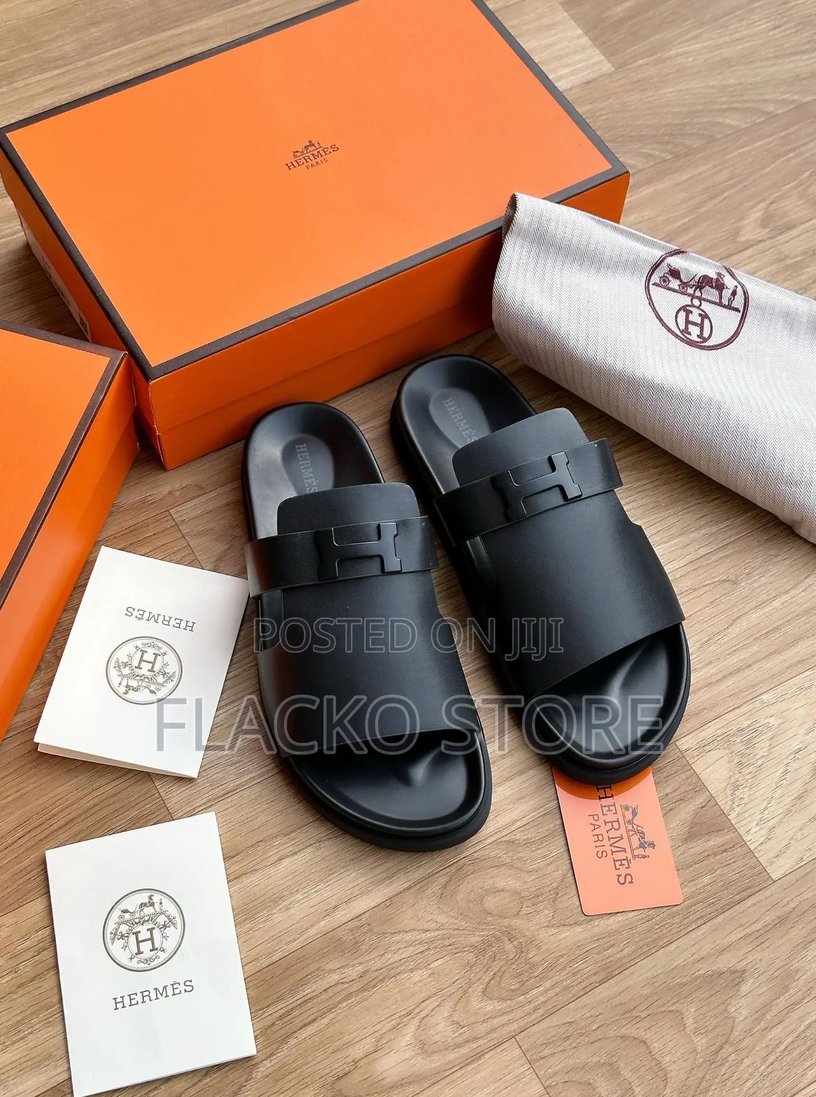 Original Hermes Leather Slip Ons