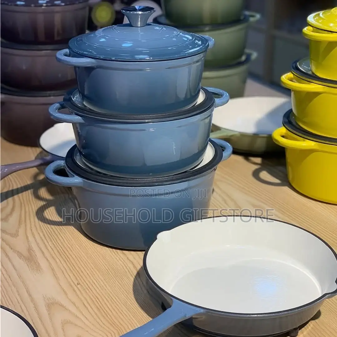 7pcs Enamel Cast Iron Cookware Set