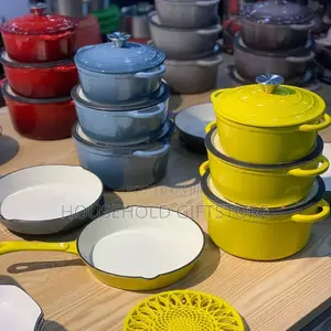 7pcs Enamel Cast Iron Cookware Set