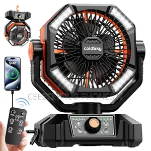 Coldsky 20,000mah Camping Fan With Dual Motor And 4 Led
