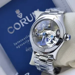 "Corum Inspired Transparent Dial Chain Watch "
