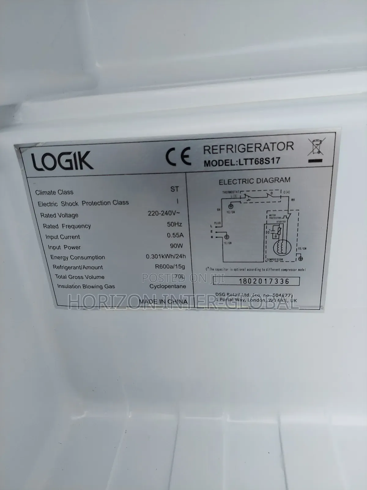 Logik Table Top/Mini Fridges
