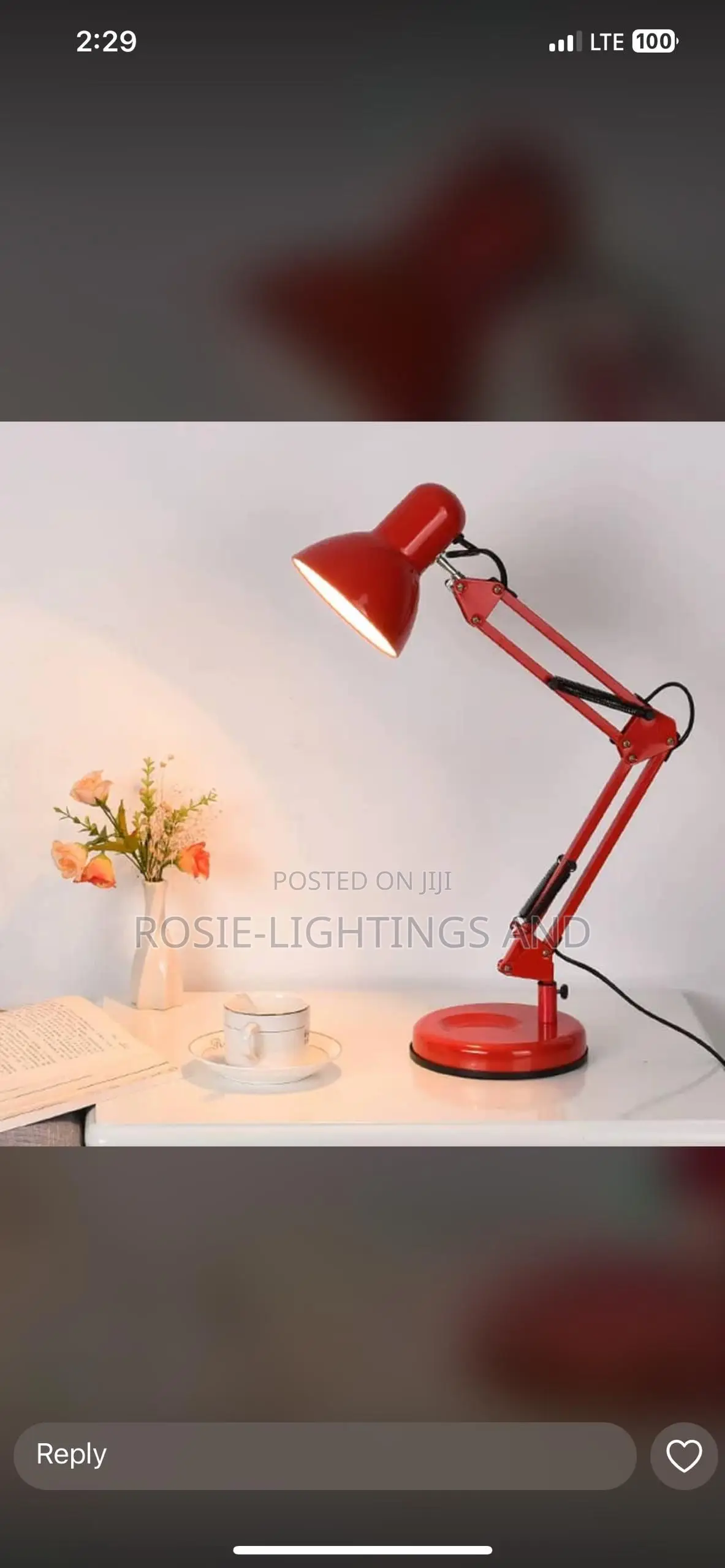 Table Lamp (Red)