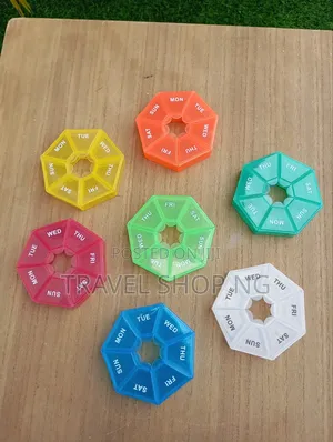 7 Day Mini Round Clip Close Pill Organiser