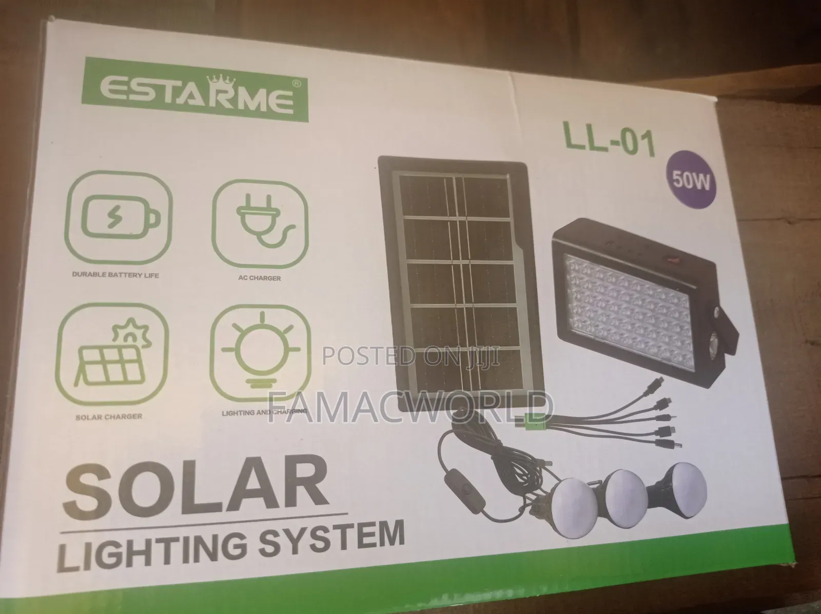 50 Watts Solar Lamp With Bulb