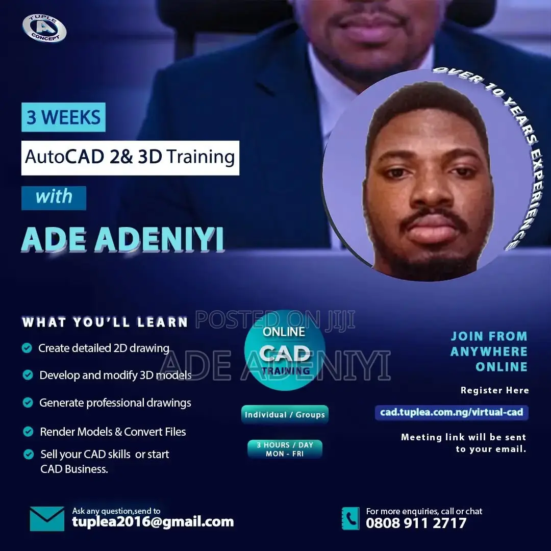 Autocad 2d and 3d Training in Ibadan - Classes & Courses, Ade Adeniyi ...