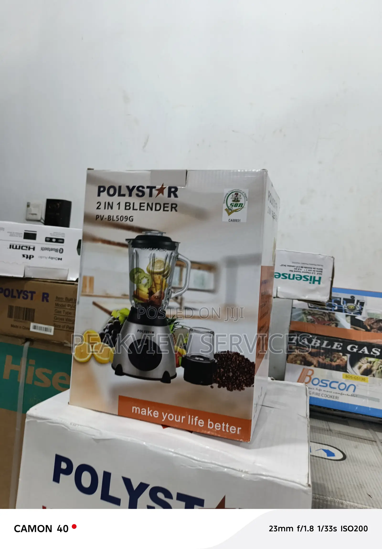 Polystar 2-in-1 Blender – Blend Grind Instantly!