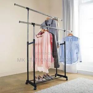 Extended Double Pole Cloth Hanger 1pcs