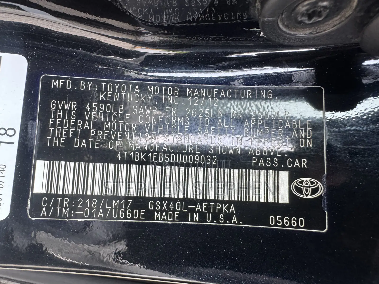 Toyota Avalon 2013 Black