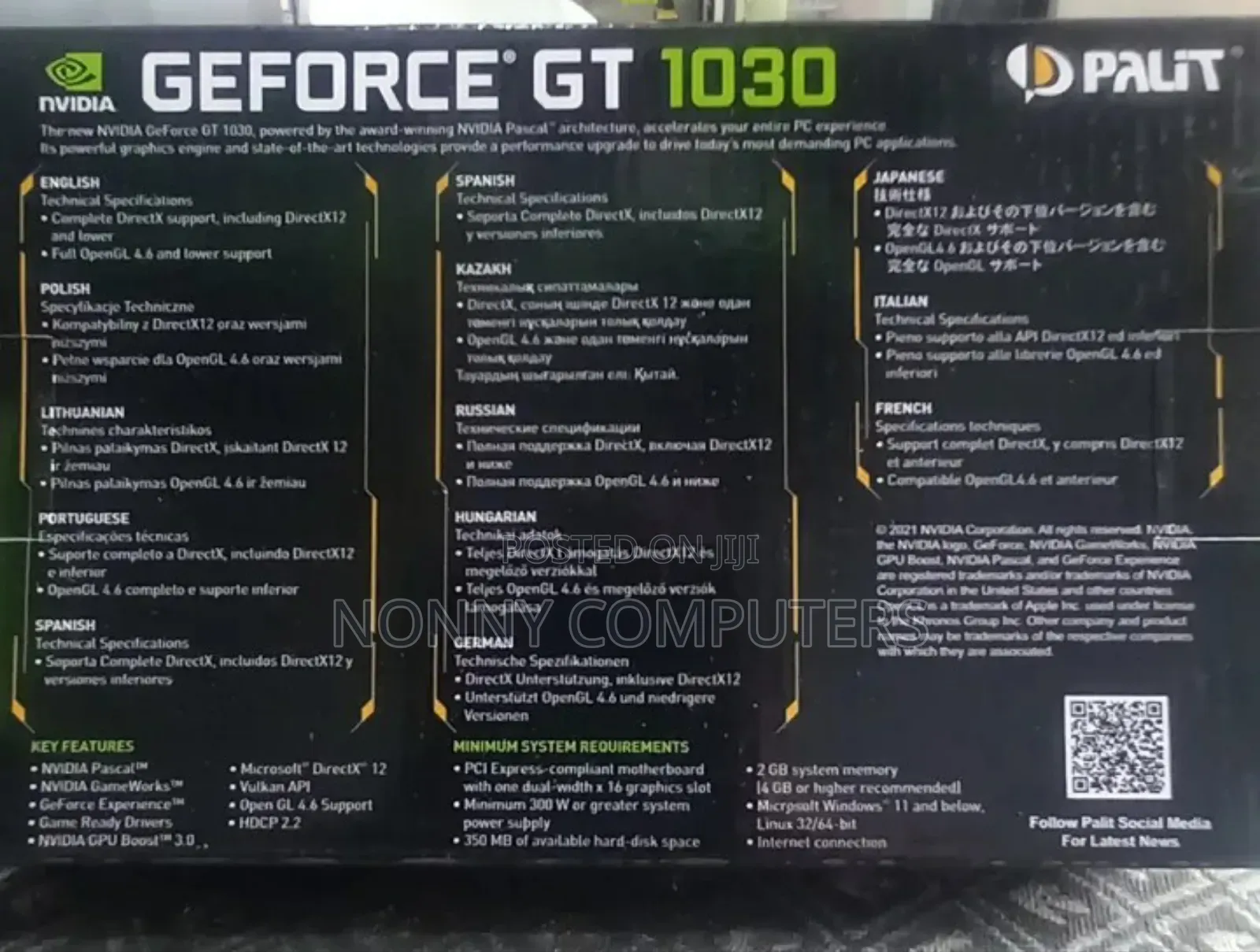 2gb Palit Geforce Nvidia G51030