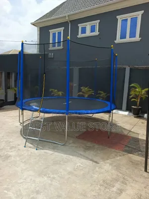 12ft Trampoline With Enclosure and Ladder Solid