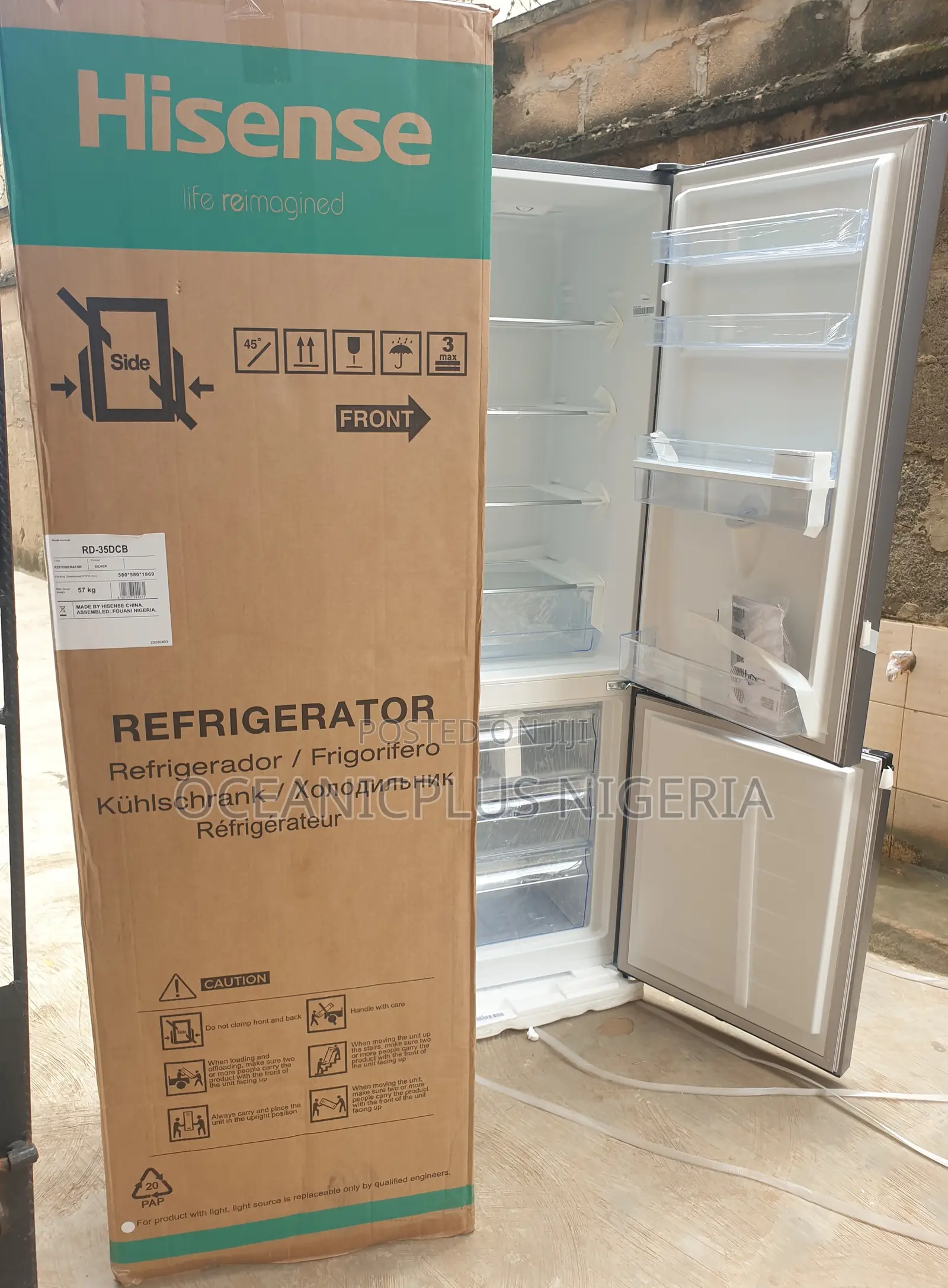 Essential Hisense Refrigerator 264l Double Door Ref-35 DCB