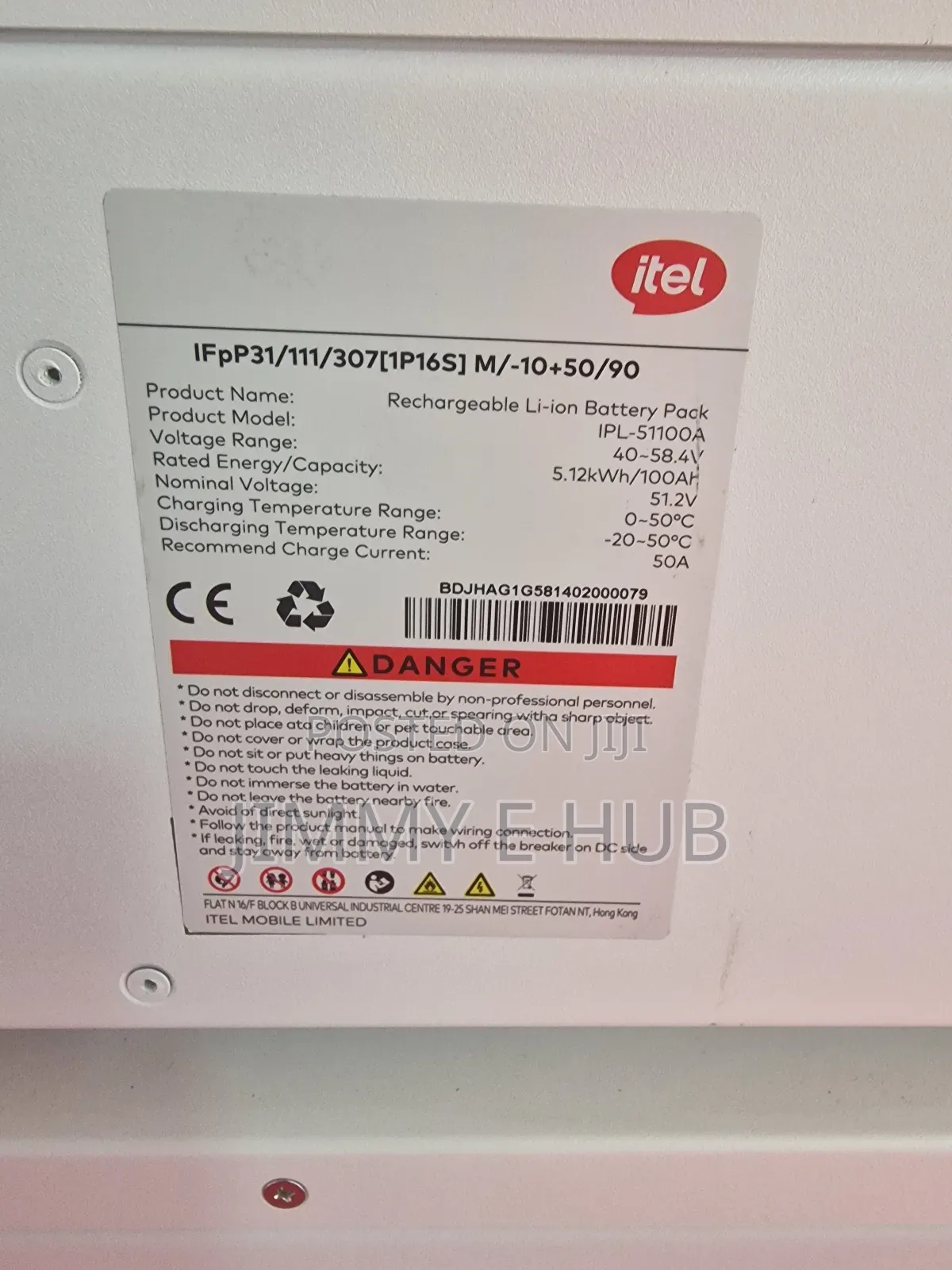 Itel 5kw Lithium Ion Battery