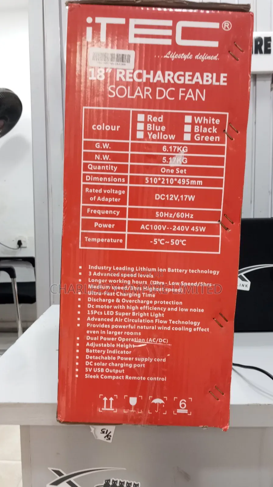 18, Rechargeable Fan
