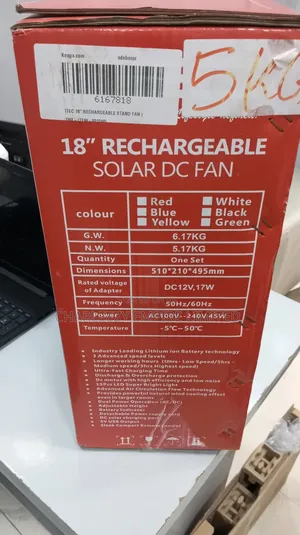 18, Rechargeable Fan